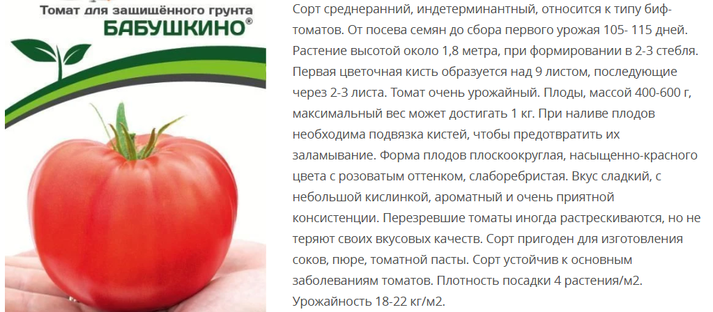 Томат Бабушкино ® ( 1 упаковка-10шт)