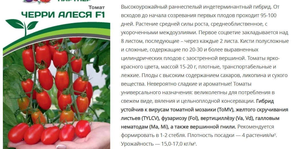 Томат Черри Алеся F1 ( 1 упаковка- 5шт.)