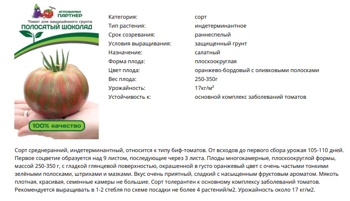 Томат Полосатый Шоколад (1 упаковка - 10 шт.)