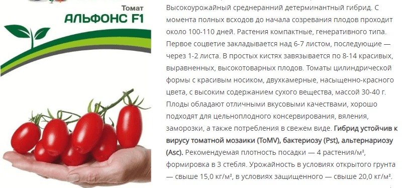 Томат Альфонс F1 (1 упаковка - 10шт.)