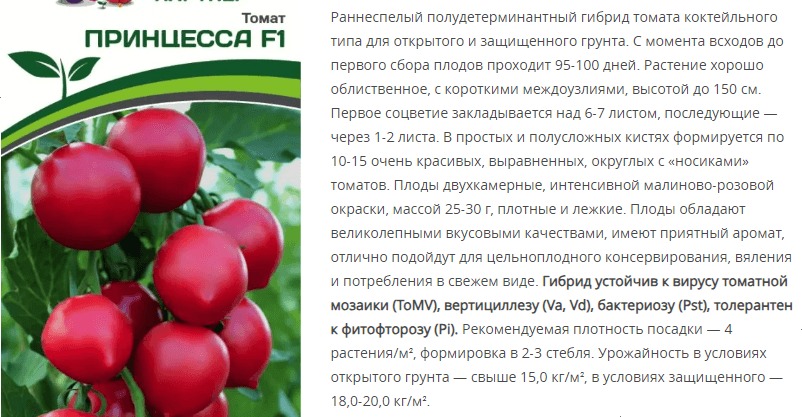 Томат Принцесса F1 (1 упаковка - 10 шт)