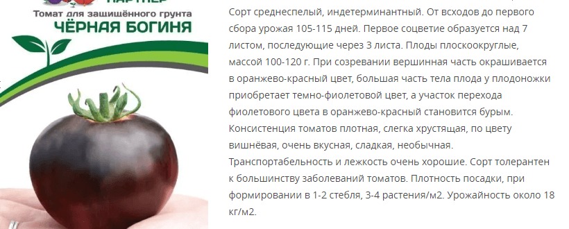 Томат Чёрная Богиня (1 упаковка - 10 шт)