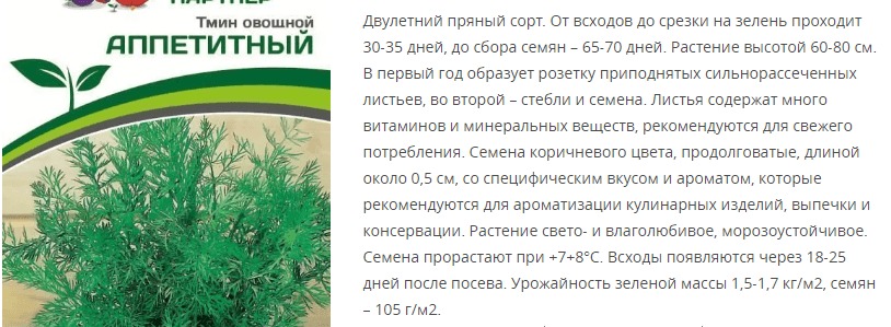 Тмин Аппетитный (1 упаковка - 3 гр.)